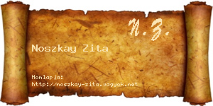 Noszkay Zita névjegykártya